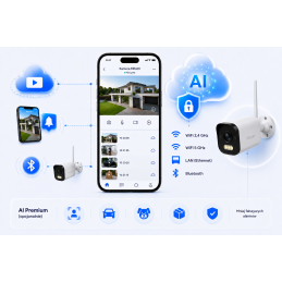 Kamera zewnętrzna WIFI 5GHz LAN Optyka premium Darmowa Chmura AI MEARI L1 Plus